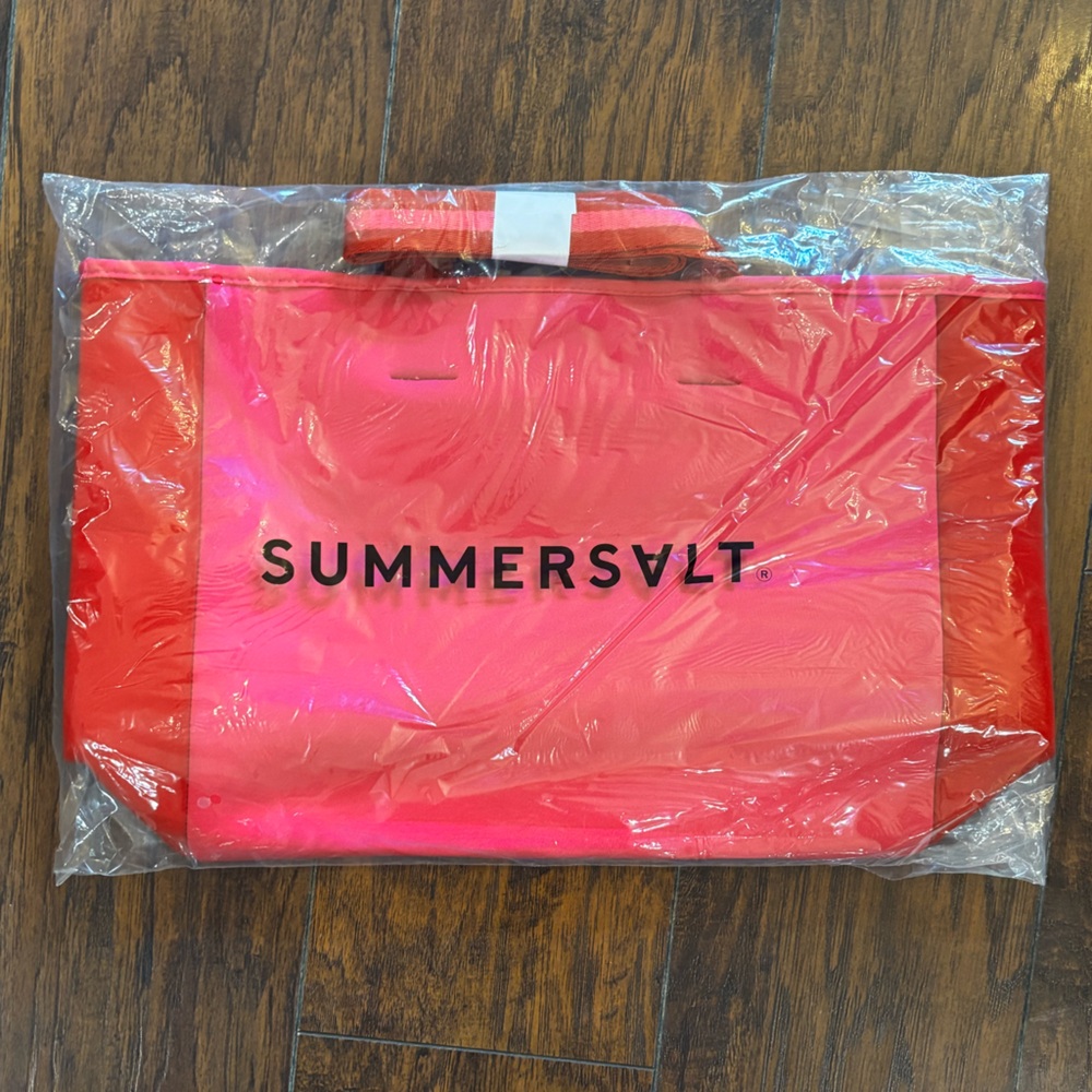 Brand new Summersalt Bold Pink and Red Summer Tote